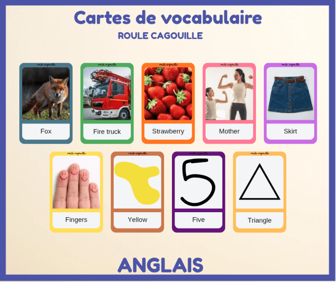 PDF - Cartes de vocabulaire en anglais