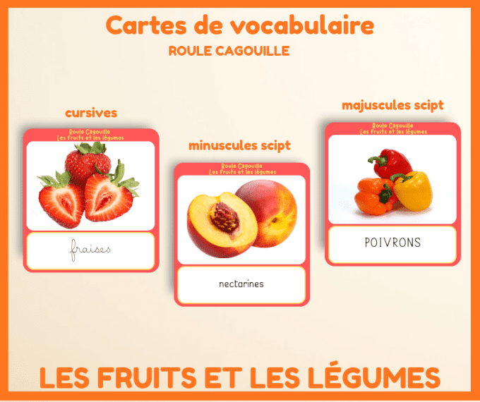 PDF - Cartes de vocabulaire des fruits et légumes